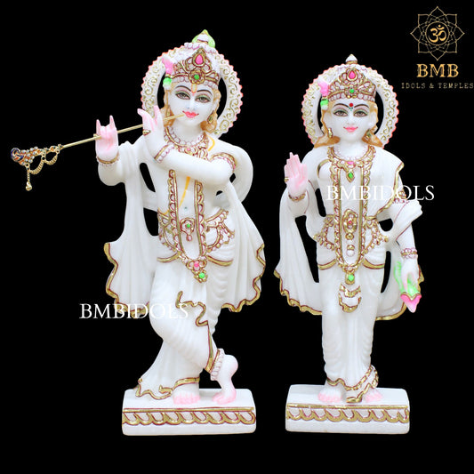 Marble Radha Krishna Statue 