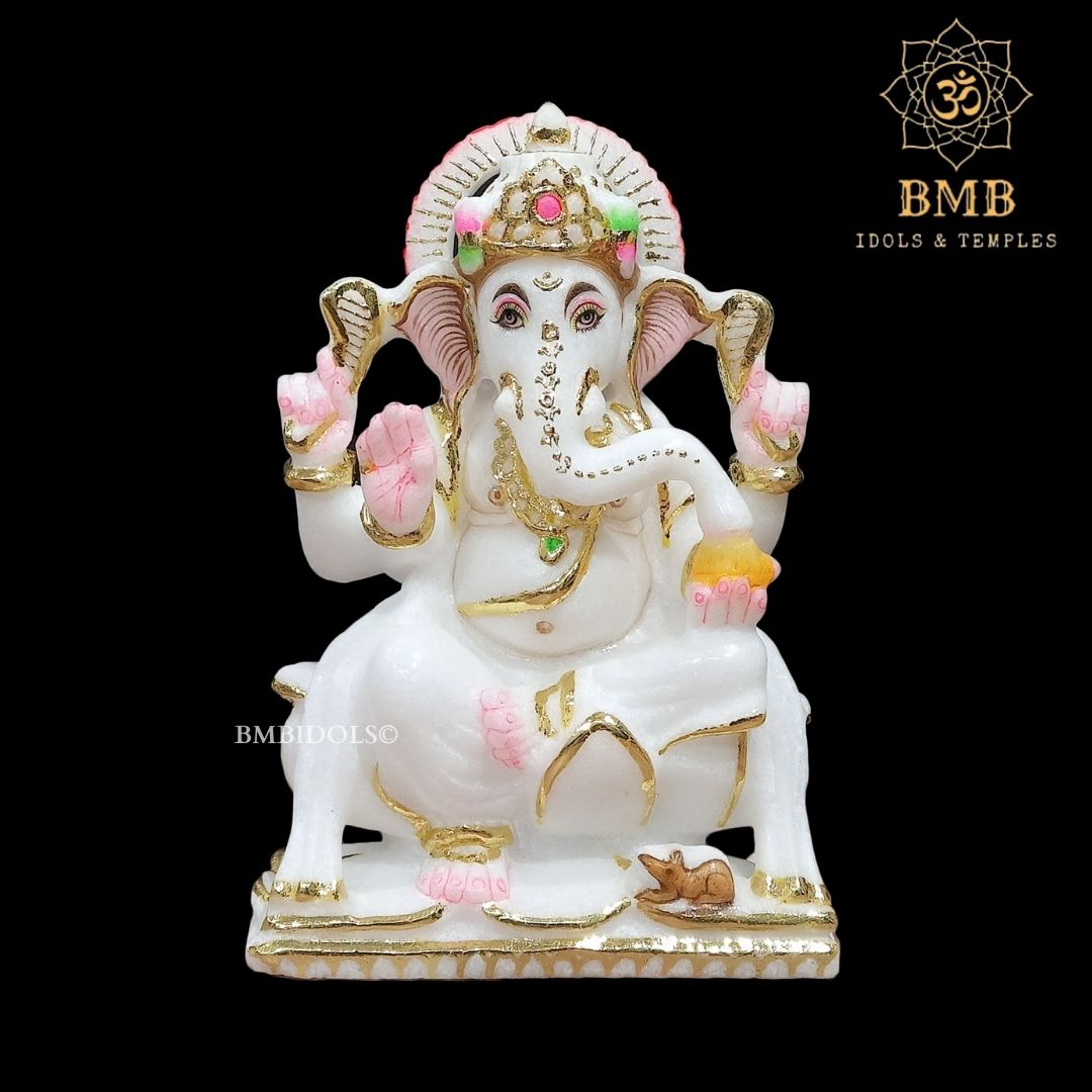 Marble Ganesh Lakshmi Statue