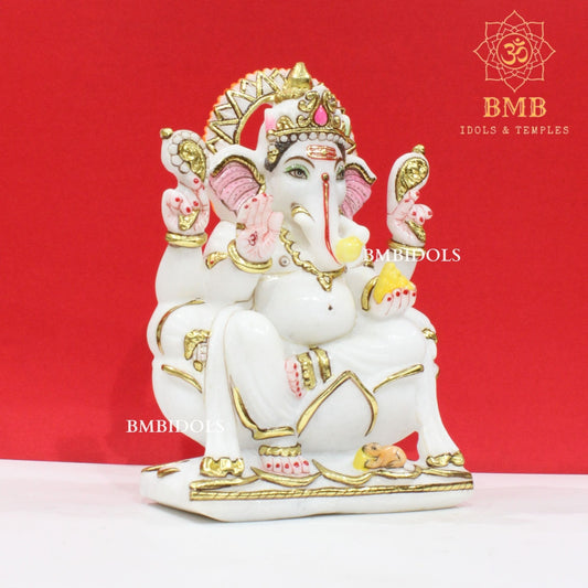 Marble Ganpati Statue made in Vietnam Marble in 9inch