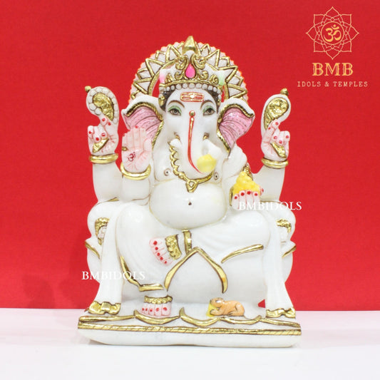 Marble Ganpati Statue made in Vietnam Marble in 9inch