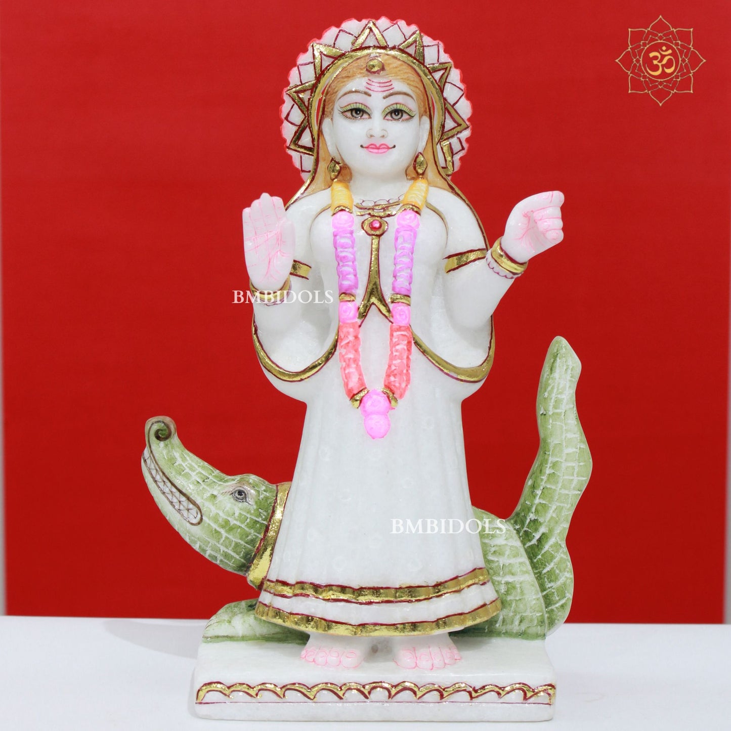 Marble Khodiyar Maa Murti made in Makrana Marble in 12inches