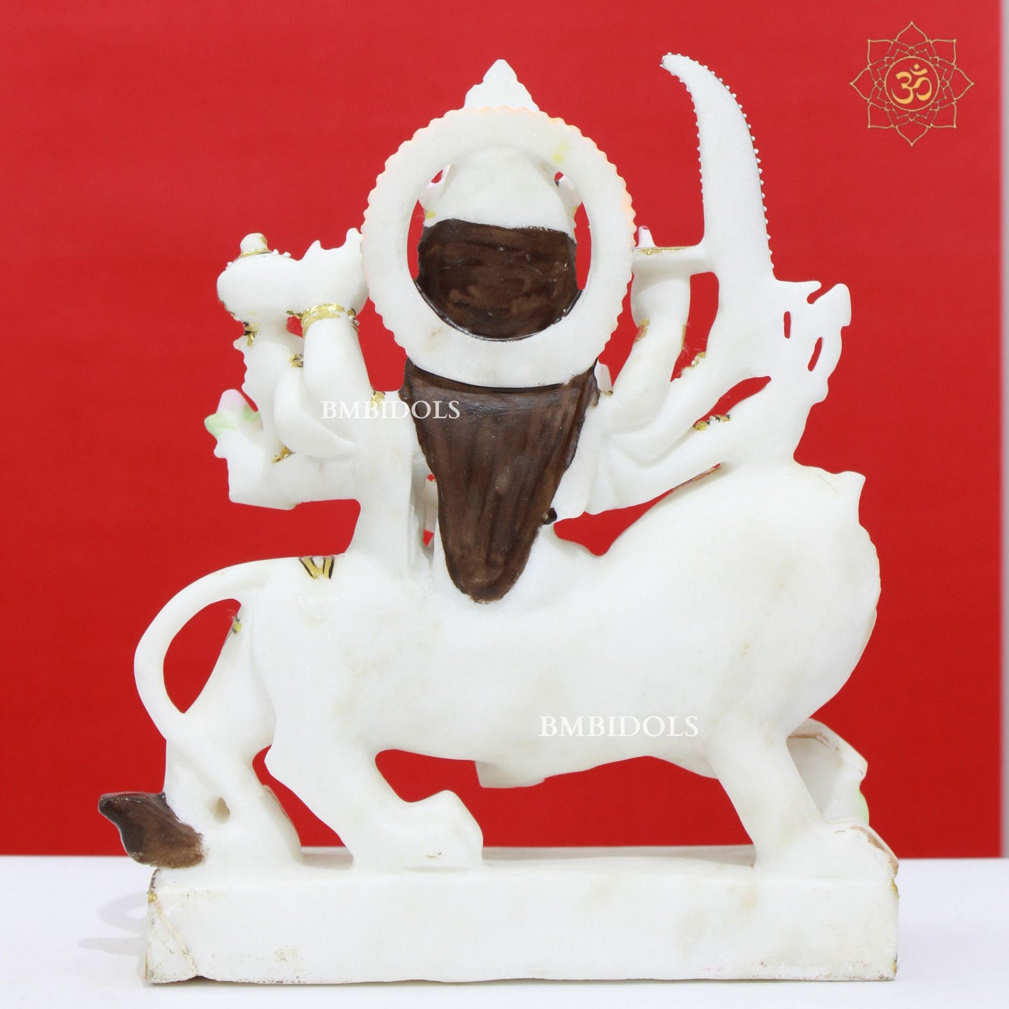 White Marble Durga maa Murti made in Makrana Marble in 9inches
