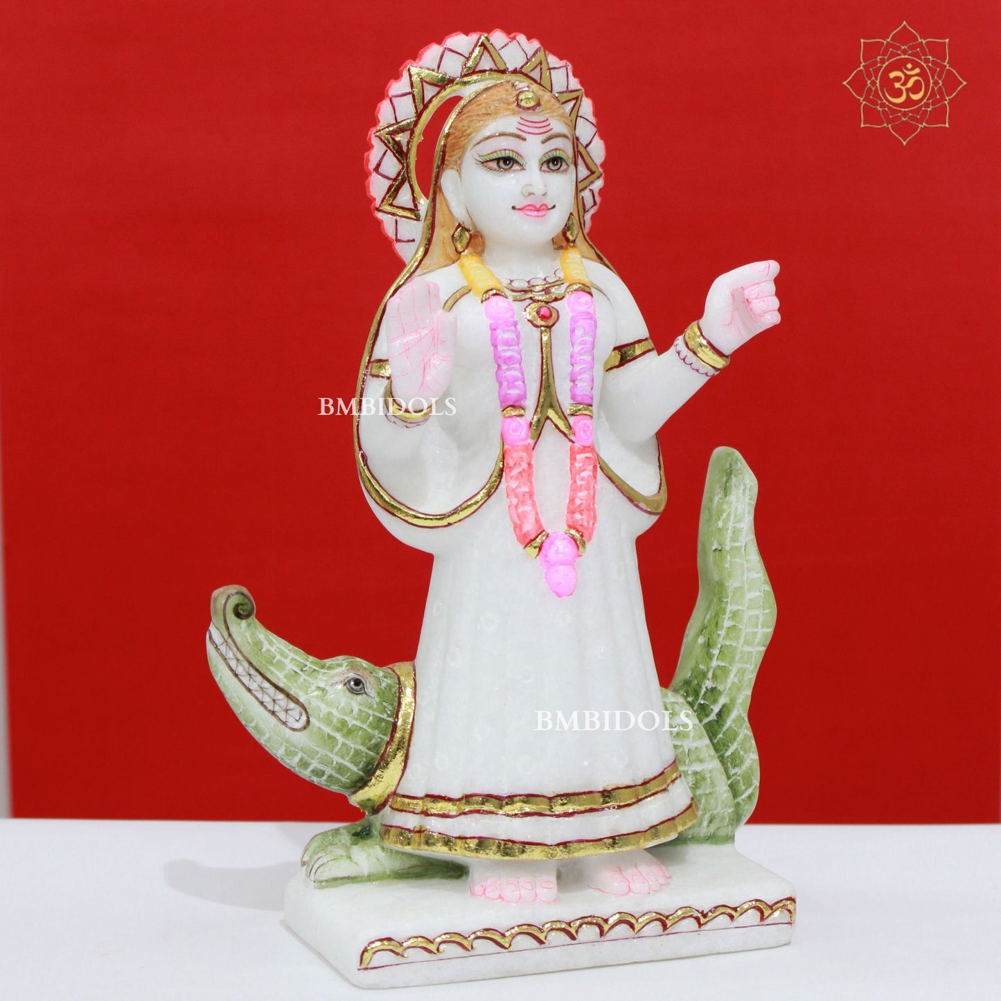 Marble Khodiyar Maa Murti made in Makrana Marble in 12inches