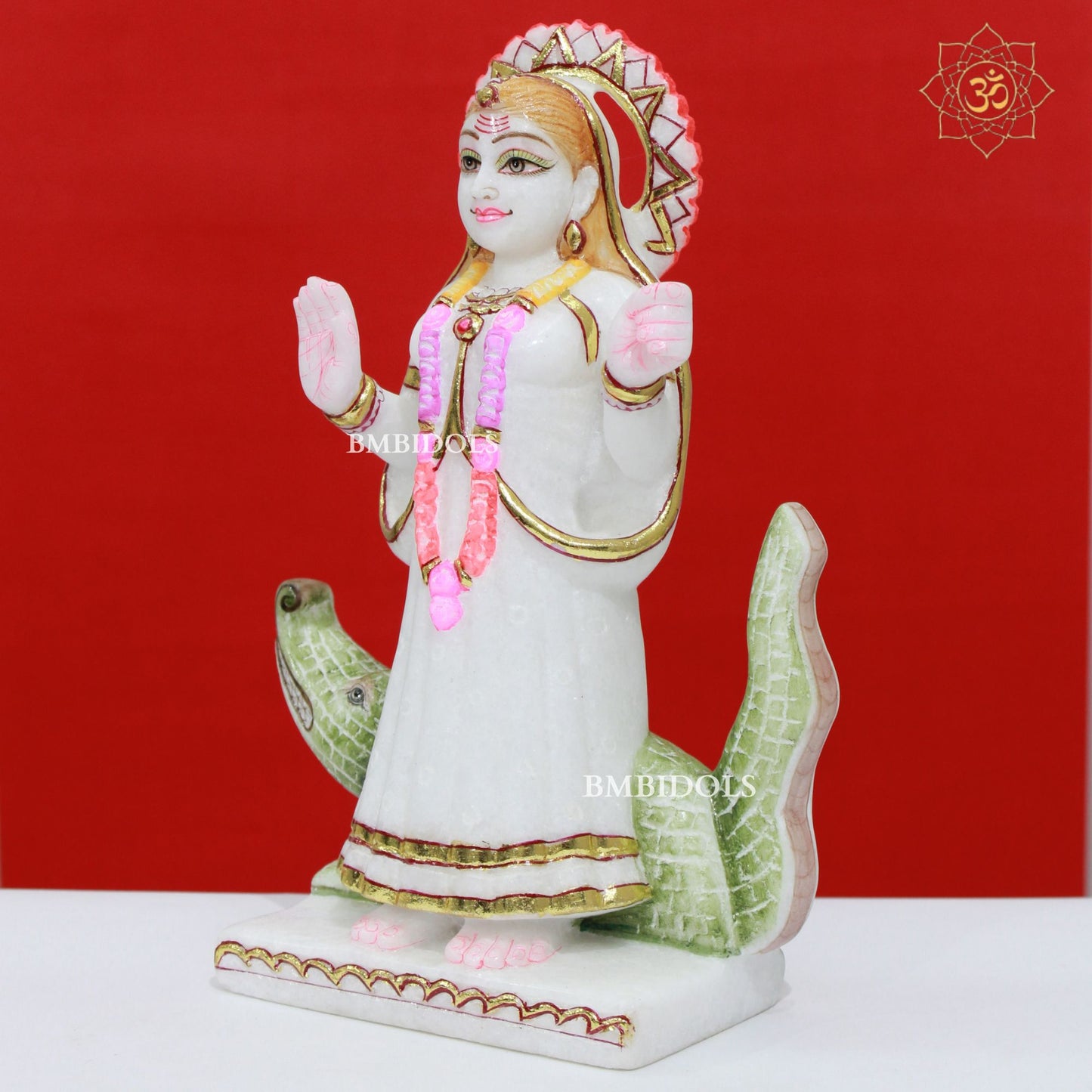 Marble Khodiyar Maa Murti made in Makrana Marble in 12inches