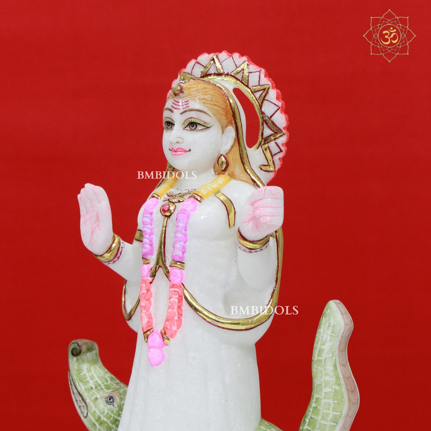 Marble Khodiyar Maa Murti made in Makrana Marble in 12inches