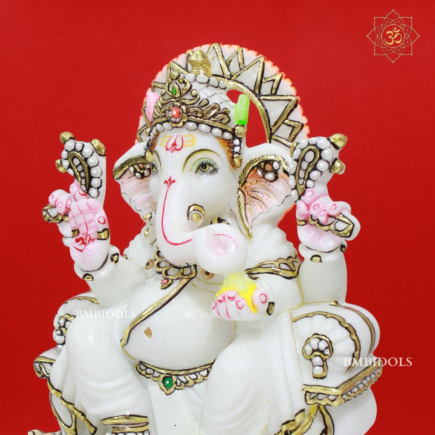 1feet Marble Ganpati Murti in Makrana Marble