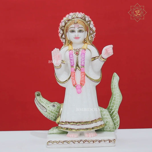 Marble Khodiyar Maa Murti made in Makrana Marble in 12inches