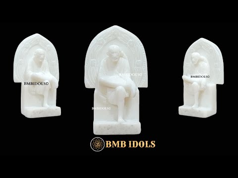 Singhasan Marble Sai Baba Murti made in Makrana Marble in 5inches