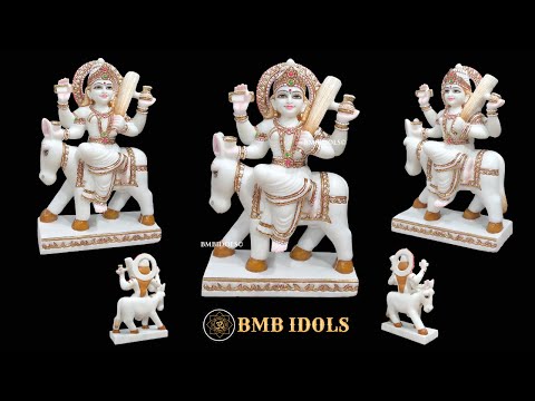 Marble Shitala Mata Murti made in Makrana Marble for Home and Temples