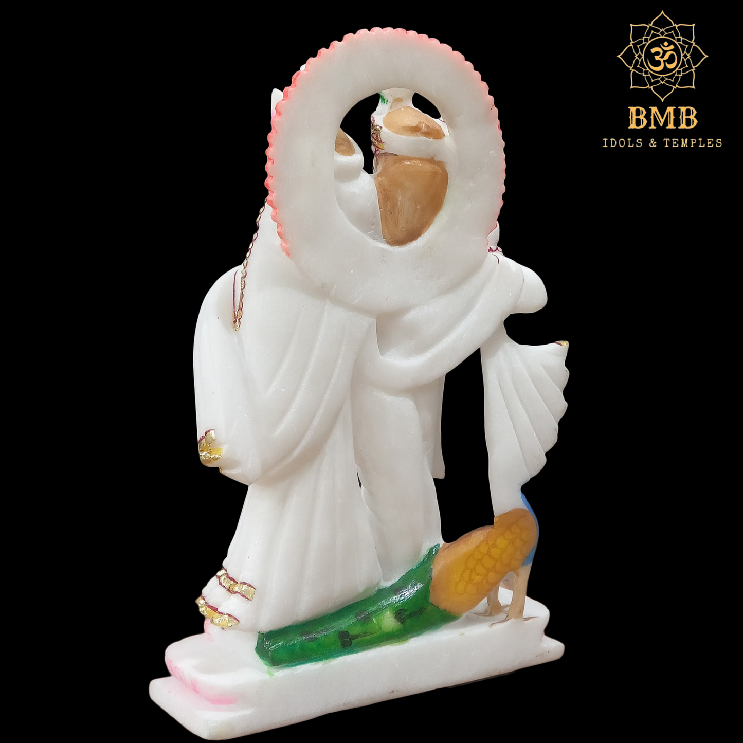 Marble Radha Krishna Murti in 12inches known as Jugal Radha Krishna Statue